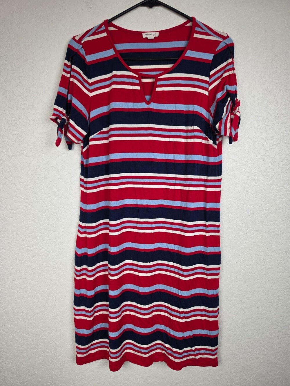Westport Petite Medium Striped Rayon Spandex Dress